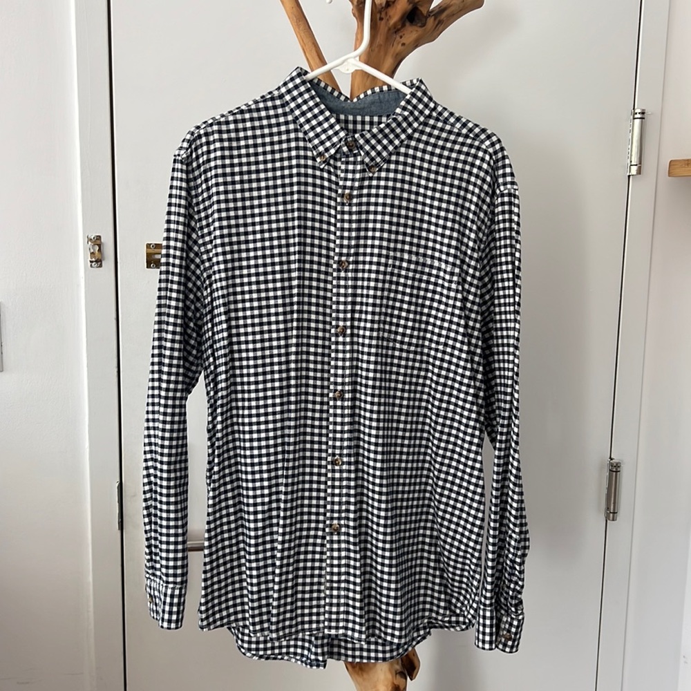 G.H. Bass Plaid Button Down Shirt